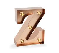 Legami - Mini Lettre décorative Lumineuse, Crochet arrière pour accrocher la Lettre au Mur, Bouton Marche/arrêt, 3 Piles déjà incluses, lumière Couleur Blanche Chaude, Z