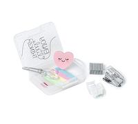 Legami – Mini lot de papeterie, 6 accessoires mini – boîte pratique 7×10,5 cm