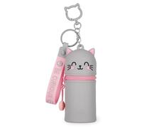 Legami – Mini porte-monnaie Kawaii Kitty en silicone avec porte-clés, mousqueton et dragonne