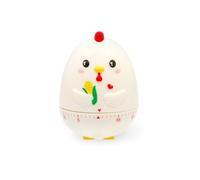 Legami - Minuterie de Cuisine, thème Hen, réglable manuellement, 60 Minutes, sans Batterie, diamètre 6 cm, Hauteur 8 cm, Blanc