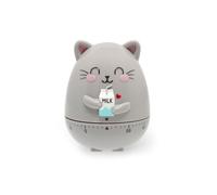 Legami – Minuteur de cuisine Kitty – réglable manuellement, 60 Minutes, sans batterie, gris