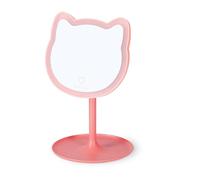 Legami – Miroir de maquillage You Look Purrfect! – Forme chat, lumineux, réglable, USB/batteries