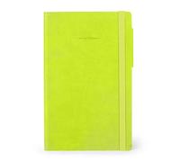 Legami - My Notebook, Cahier ligné 6 mm, Chartreuse, Large, Papier certifié FSC, 192 pages, Couverture souple, Fermeture élastique, 17 x 24 cm