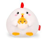 Legami Peluche Super Soft Poule Mini, Carte d'identité personnalisable, 14x15x12 cm