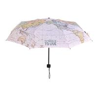Legami - Parapluie pliable, Ø 100 cm, en polyester, structure en acier noir, poignée en plastique, théma Travel, léger, structure coupe-vent, étui inclus