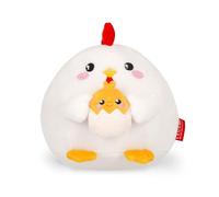 Legami Peluche Super Soft Poule Mini, Carte d'identité personnalisable, 14x15x12 cm