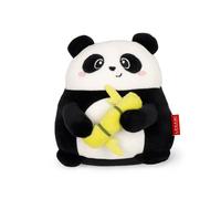 Legami - Peluche Super Soft, thème Panda, Format Mini, avec Carte d'Identité Personnalisable, Tient Debout, 14x15x12 cm, Noir