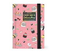 Legami - Photo Daily Planner Small 2026, Sushi Cat, 12 mois, fermeture élastique, agenda de janvier 2026 à décembre 2026, papier certifié FSC, 9,5 x 13,5 cm