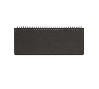 Legami - Planning de bureau 13 mois, Deep Graphite, janvier 2026-janvier 2027, horizontal, reliure spirale, une semaine par page, 27.2 x 10.2 cm