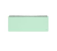 Legami - Planning de bureau 13 mois, Pastel Mint, janvier 2026-janvier 2027, horizontal, reliure spirale, une semaine par page, 27.2 x 10.2 cm