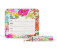 Legami Porte-Badge Avec Fermeture À Mousqueton, Porte-Cartes Avec Fermeture Clip De Sécurité, 1 Fenêtre Transparente, Poches Pour Cartes En Cuir Pu, Dimensions 10,4 X 9 Cm, Thème Daisy