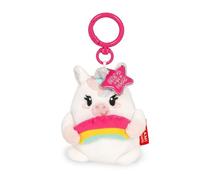 Legami Porte-clés Super Soft Licorne – peluche, message gravé, mousqueton zinc 7x11 cm