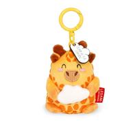 LEGAMI - Porte-clés Super Soft! Thème Giraffe, Porte-clés en Peluche, Pendentif avec Message gravé et Mousqueton en Zinc, 7x11 cm