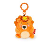 LEGAMI - Porte-clés Super Soft! à thème Lion, porte-clés en peluche, pendentif avec message gravé et mousqueton en zinc, 7 x 11 cm, orange., S