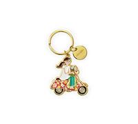 LEGAMI Porte-clés unisexe en métal émaillé avec inscription « What a Key Ring » - L 7 cm - Zinc, thème scooter, anneau spirale, finition polie, couleurs brillantes, breloque pour embellir le sac,