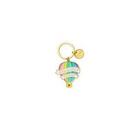 LEGAMI Porte-clés unisexe en métal émaillé, porte-clés What a Keyring!, L 7 cm, zinc, thème scooter, anneau en spirale, finition brillante, couleurs vives, charme pour embellir le sac, Ballon d'air, L