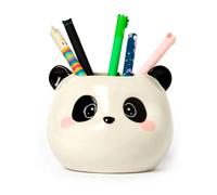 Legami Porte-stylos en céramique Panda Desk Friends – peint à la main, multicolore