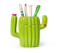 Legami - Porte-stylos en céramique, Cactus Théme, Desk Friends, peint à la main, Idée cadeau, Organisateur de bureau