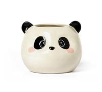 LEGAMI - Porte-stylos en céramique, Panda Théme, Desk Friends, peint à la main, Idée cadeau, Organisateur de bureau