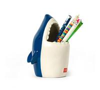 Legami – Porte-stylos en céramique Desk Friends, 12,5 x 7,5 cm, Requin peint à la main