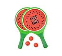 Legami - Raquettes de Plage, 2 Raquettes et 3 balles, Raquettes de Plage, poignée Ergonomique, étui Inclus, pour Adultes et Enfants, 23 x 38 cm, Watermelon