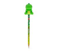 LEGAMI Rooarrr! Crayon avec dinosaure squishy | Crayon HB avec embout dinosaure | Crayon graphite effaçable au design dinosaure | Fournitures de papeterie pour l'école, l'étude et le bureau