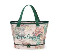Legami - Sac à déjeuner isotherme, sac à déjeuner isotherme, bureau, travail, grand sac à déjeuner, 10,8 l, bandoulière réglable, sac à bandoulière, thème voyage, 33 x 22 x 15 cm