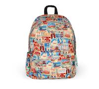 Legami - Sac à dos pour l'école - Mon sac à dos, sac d'école doublé et rembourré, sac à dos d'école avec fermeture à glissière, sac à dos de voyage 32 L, 35 x 45 x 20 cm, autocollants de voyage