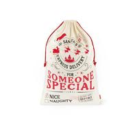 Legami - Sac cadeau Père Noël, taille 50 x 70 cm, avec cordon de serrage, durable, réutilisable, grand sac pour les cadeaux de Noël