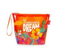 Legami - Sac de plage pour femmes, pochette avec fermeture éclair et boucle latérale, pour maillot de bain et accessoires de plage, de plage, idéal pour les filles et les femmes, 20 x 16 cm