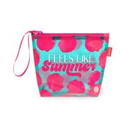 LEGAMI - Sac de plage pour femmes, pochette avec fermeture éclair et boucle latérale, pour maillot de bain et accessoires de plage, de plage, idéal pour les filles et les femmes, 20 x 16 cm