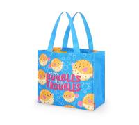 Legami - Sac de Plage pour Femmes, Pufferfish, Grand, en matériau renforcé, de Plage avec Fermeture à Bouton magnétique, Sac fourre-Tout, Peut contenir jusqu'à 15 KG, 44 x 61,5 cm