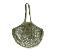LEGAMI Sac en maille unisexe avec poignées de 41 x 65 cm incluses, variante verte, durable et pratique, poids maximum supporté 10 kg, 100% coton, lavable en machine, manici inclus