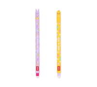 Legami - Set de 2 Stylos Gel Effaçables Édition de Pâques, Rose et Violet, Pointe 0,7 mm