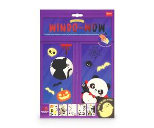 Legami - Set de 40 Autocollants Électrostatiques Windo-Wow, Halloween | 40 autocollants réutilisables et phosphorescents pour décorer les fenêtres