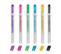 Legami Stylo à bille Set de 6 mini stylos gel pailletés Multicolore G