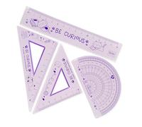 Legami – Set de géométrie Kitty – règle 15 cm, équerre 60° 10 cm, goniomètre, mallette