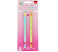 Legami - Set de stylos effaçables Better Together, encre thermosensible, turquoise/orange