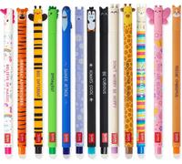Legami Set of 13 Erasable Gel Pens with Thermosensitive Eraser Ink, Various Ink