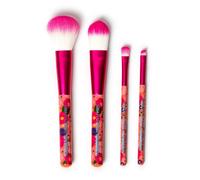 Legami – Lot de 4 pinceaux maquillage Oh My Glow – Thème Flowers, 100% vegan, format voyage