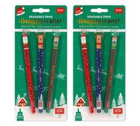 LEGAMI - Set of 6 Erasable Gel Pens with Thermosensitive Erase Ink, Christmas Ed