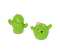 Legami - Set Sel Et Poivre En Céramique, Thème Cactus, Décorés À La Main