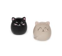 Legami - Set Sel Et Poivre En Céramique, Thème Kitty, Décorés À La Main