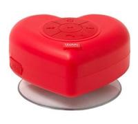 Legami - Mains libres et haut-parleur Bluetooth® résistant à l'eau, 8,5 x 8 cm, en silicone et ABS, thème amour, chantant dans la salle de séjour, microphone intégré, câble USB de charge inclus, temps