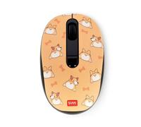 Legami - Souris sans Fil avec Récepteur USB Ultra Compact, Thème Corgi, 3 Options de Vitesse, Matériau ABS, Connexion sans Fil Jusqu'à 10 m