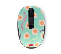 Legami - Souris sans Fil avec Récepteur USB Ultra Compact, Thème Daisy, 3 Options de Vitesse, Matériau ABS, Connexion sans Fil Jusqu'à 10 m
