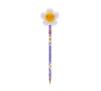 LEGAMI Squeezies Crayon Daisy « Oh Happy Daisy » - Crayon avec embout doux en forme de marguerite - Papeterie Kawaii pour l'école, les notes, le dessin et le cadeau