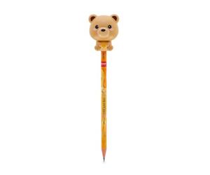 LEGAMI Squeezies Crayon Teddy Bear « Dream Big » - Crayon avec embout en peluche doux - Fournitures de papeterie anti-stress pour l'école, les notes, le dessin et le cadeau