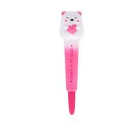 LEGAMI - Squeezies Stylo gel anti-stress, thème Teddy Bear, papeterie Détendez-vous et concentrez-vous, stylo anti-stress, super doux, encre rose, pointe de 1 mm de diamètre