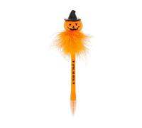 LEGAMI - Stylo à bille Citrouille lumineuse, Writing is Magic, Encre noire, Stylo à bille lumineuse pour enfants et adultes, pointe 0,7 mm, thème Pumpkin
